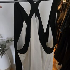 BCBG Black and White Camisole Top